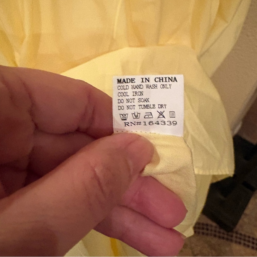 NWT~PETAL & PUP Yellow Sleeveless Dixie Scalloped Cutout Maxi Dress Size XS - Picture 9 of 9